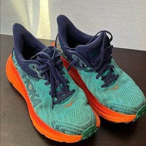 Hoka Women's Aqua and Orange Athletic Shoes